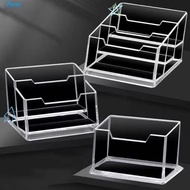 FAVOR 1Pcs Business Card Box,  Transparent Display Stand Bussiness Card Holder, Acrylic Plastic Scho
