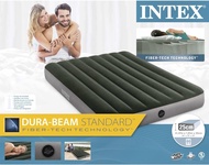 [ INTEX ] Fiber Tech Dura Beam Queen ( 1.37m Width ) ARMY Green Air Mattress with Electric Pump / Air Beds Inflatable Camping Guest Beds/ Travel Foldable Beds