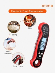JMMO 即時讀取數位肉類溫度計，適用於食品、麵包烘焙、水和液體、具有防水長探頭，帶烹飪用肉類溫度指南