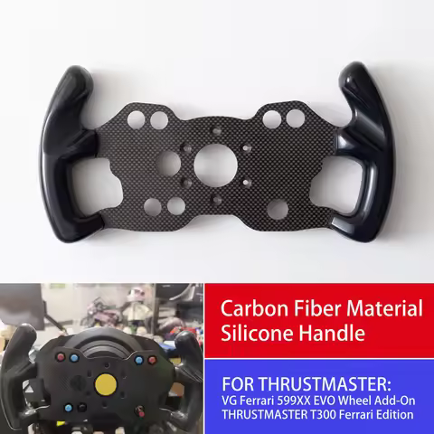 Carbon Fiber Steering Wheel F1 Replacement For Thrustmaster T300FR T300 Ferrari Edition and 599XX EV