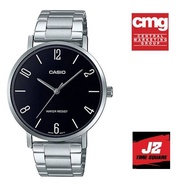 แท้แน่นอน 100% หายากสุดๆ นาฬิกาข้อมือผู้ชาย นาฬิกาลำลอง สายเหล็กกับ Casio MTP-VT01D-1B2 อุปกรณ์ครบทุกอย่างพร้อมใบรับประกัน CMG 1 ปี