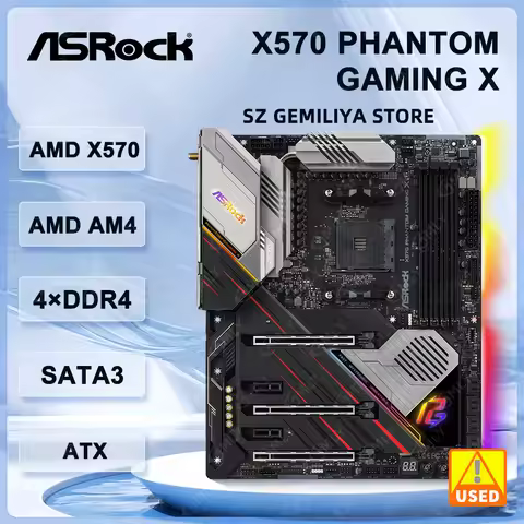 X570 Motherboard ASROCK X570 PHANTOM GAMING X Socket AM4 4×DDR4 128GB ATX For Ryzen 55600 2700 5800 