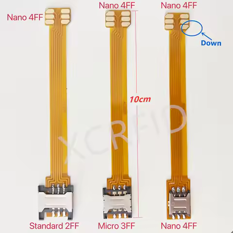 Sim card 2FF Micro 3FF Nano 4FF Converter to Vertical Nano 4FF Sim Usim Card Adapter Conversion fpc 