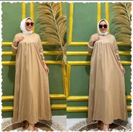 COD - MIDI PANJANG WANITA JUMBOO / DRESS WANITA POLOS RAYON TWIL