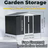 Garden Shed Outdoor garden Storage Outdoor Cabinet Storage metal shed large backyard storage setor l
