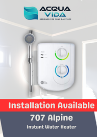 [Installation]707 Alpine  instant heater in white with massage shower set