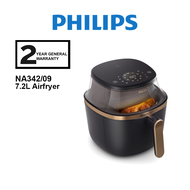 Philips 7.2L 3000 Series NA342/09 Air fryer NA342 2000W / 6.2L Essential Airfryer XL with Rapid Air 
