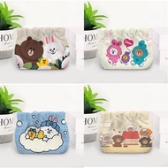 Line Friends 收納袋 雜物袋 化妝袋 零錢包 雜物袋 旅行袋 裝飾 實用 日用品 cony 公仔 choco brown 熊大 兔兔 sally 雞仔 鴨仔 禮物 送禮 家居 日用品