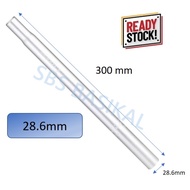 Alloy Seatpost 28.6 x 300mm Chrome Silver Batang Seat Basikal