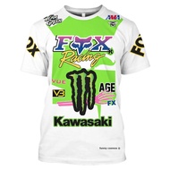 Fox 180 T-Shirt Fox Racing, Kawasaki, Monster Energy, Team Green, Ama, Motocross, Fox Mx Racing T-Sh