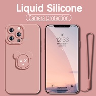Casing OPPO Reno 8T 7 8 5 4 A37 A76 A83 A77S A57 A77 2022 F11 F9 pro F1S A9 Case Liquid Silicone Case Full Cover Camera With Ring Holder Case