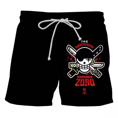 Hot Selling Summer Fashion New Anime One Piece Luffy Three Brothers 3D Printed T-shirt Outdoor Sport