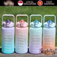 ⭐SG LOCAL READY STOCK⭐2000ML Gradient Colored Water Bottle, Big 2L Water Bottle, Flask, Tumbler