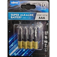 DOLPHIN AA/AAA SUPER ALKALINE BATTERY 4PCS PACK LR03/LR6