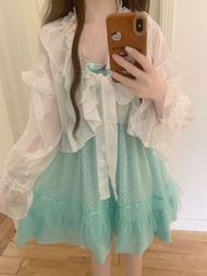 GS.ART lolita lolita Sunscreen Cardigan Fashion All-Match Bow Shawl Blouse