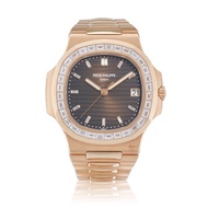Patek Philippe Patek Philippe Nautilus (Reference 5723/1R-010). A rose gold diamond-set automatic wr