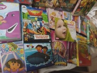 Barney's, Dora, and animalia DVD new and like new for take all 58 hkd