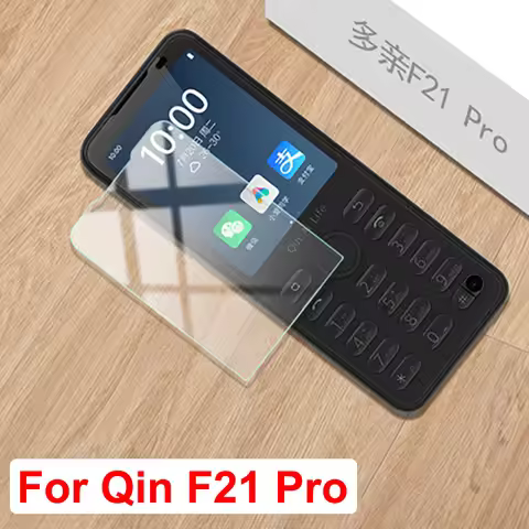 For Xiaomi Qin F21 Pro Case 2.8" For Qin F21Pro Soft Phone Cover Tempered Glass Screen Protector Fil