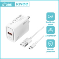 KIVEE รับประกัน 1 ปี🔥 12W/18W USB to Type C หัวชาร์จ อเเดปเตอร fast charger set ชุดสายชาร์จ(สายชาร์จ+หัวชาร์จ) for HUAWEI/Xiaomi/OPPO/VIVO
