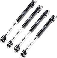 NAIERDI [4 Pack] 100N/22lb Gas Spring, Toy Box Hinges, Lid Support, Gas Strut, Soft Close Hinges, Lift Support, Kitchen Cabinet Hinges, Black Piano Hinge