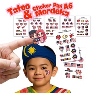 Sticker Tatoo Bendera Malaysia Sticker Pipi Bendera Merdeka Sticker Merdeka Sticker Bendera Transpar