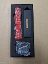 全新 現貨 清貨 特價 Richard Mille style oem bands apple watch series 8 7 6碳纖色 45mm 金屬 case 保護殼 連 紅色 錶帶 high 