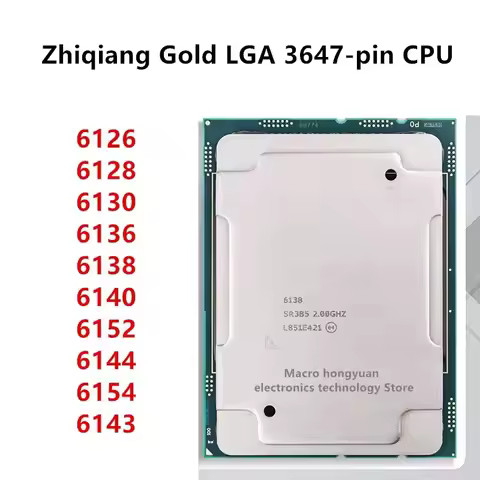Gold Medal 6126 6128 6130 6136 6138 6140 6152 6144 6154 6143 8175M 8171 LGA 3647-pin CPU