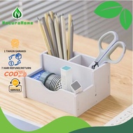 NaturaHome - Rak Desktop Penyimpanan Alat Tulis Tempat Pensil Pulpen Desk Organizer Peralatan Sekola