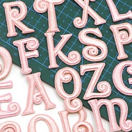 26Pcs/Set Self Adhesive Pink Small Letter Patches Iron On Clothing For Clothes Repair Bags Jacket St
