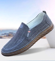 Giày Lười Vải Nam Đế Mềm Thoáng Khí Đế Khâu Đế Kếp Cao Su Cực Bền G203