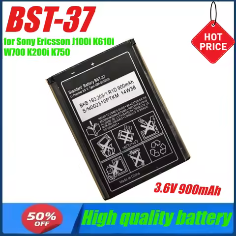 3.6V 900mAh BST 37 BST-37 Rechargeable Battery for Sony Ericsson J100i K610i W700 K200i K750 D750i T