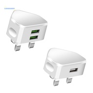 [AuspiciousS] UK Plug Single USB Double USB Adapter Mains USB Adaptor Wall Charger Travel Wall Charger Travel Charging Cable