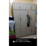 LHT Model : 679➕Top ✅ 4 Doors Wardrobe With Top 5ft W x 7.6ft H