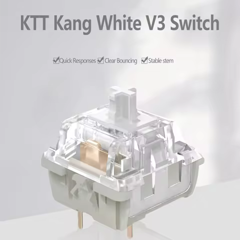 KTT Kang White Switch V3 Linear 40g MX Switch for Mechanical Keyboard Factory Lubed Switch Nylon POM