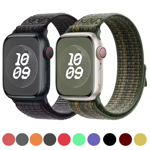 Nylon Band For apple watch band 49mm 44mm 40mm 45mm 41mm 42mm 44 45 49 mm correa bracelet iWatch Ult