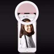 TITIK TIGA Lampu Selfie Ring Bulat - Portable Clip-on Mini 36 LED Selfie Ring Lamp Fill-in Light Nig