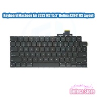 Keyboard Macbook Air 2023 M2 15.3” Retina A2941 US Layout