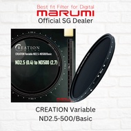 Marumi CREATION Variable Neutral Density ND 67mm 77mm 82mm Filter ND2.5-500/Basic