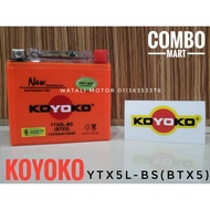 YTX5L-BS YTX5L BTX5 KOYOKO BATTERY BATERI NANOGEL GEL CB5150 VARIO 125 SUZUKI V100 V150 VR125 KTM 12