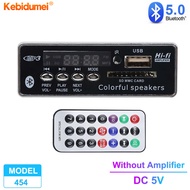 Kebidumei เครื่องเล่น MP3ไร้สายบลูทูธ5.0บอร์ดเครื่องถอดรหัส MP3สำหรับรถยนต์วิทยุ FM เพลง USB โมดูลเสียงสำหรับลำโพง LED ดิจิตอลพร้อมรีโมท