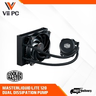 Cooler Master MasterLiquid Lite 120 CPU Liquid Cooler, Dual Dissipation Pump, Air Balance Fan, FEP T