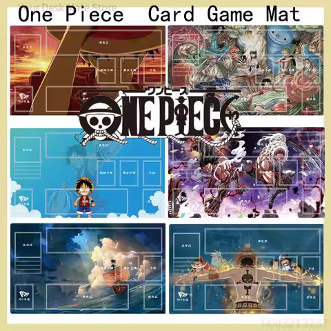 DIY Thick One Piece Playmat Ace Luffy Single Player Design Non-Slip Durable Card Game Mat Ideal Anim