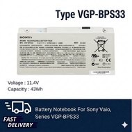 (ส่งฟรี ประกัน 1 ปี) แบตเตอรี่ โน๊ตบุ๊ค Compatible  VGP-BPS33 with SONY VAIO SVT-14 SVT-15 T14 T15 B