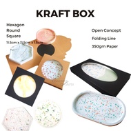 Kraft Box for Oblong Tray Coaster  Hexagon Square Round