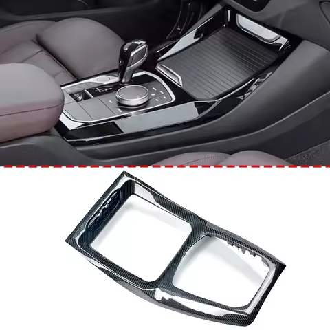 For BMW X3 2022 G01 X4 G02 IX3 G08 F97 F98 M Sport Real Carbon Fiber Gearbox Panel Trim Cover Interi