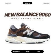 New Balance 9060 Dark Brown Black 100% Original Sneakers Casual Men Women Shoes Ori Shoes Men Shoes Women Running Shoes New Balance Original