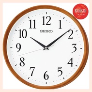 Seiko clock wall clock natural radio wave tea wood diameter 320×52mm KX264B