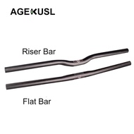 AGEKUSL Bike Flat Riser Bar Carbon Handlebar 25.4mm 560mm For Brompton Pikes Dahon Java Bridy Folding Bicycle