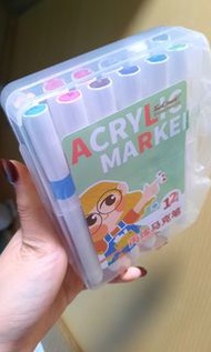 12色丙烯马克笔 Marker Pen 兒童安全可用