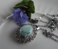 天然老綠松石 掛件4克 吊飾 西藏老綠松石 藏傳老绿松石 古董文玩